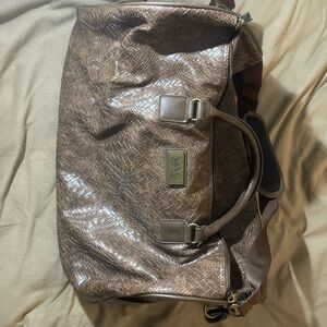 Nicole Miller Brown Weekend Bag